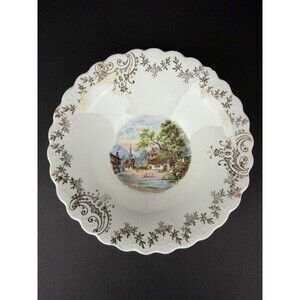 Scalloped Dessert Bowl, See Desc, Grannycore, Cottagecore